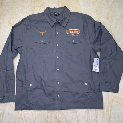 NEW Texas Longhorns Colosseum Slate Canvas Overshirt Long Sleeve 2XL Gray - Image 1 of 4