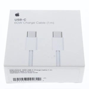 Apple USB-C 60W Charge Braided Cable 1m 3.3 feet MQKJ3AM/A Original - Picture 1 of 3
