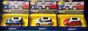 BNIB 1:32 = Scalextric Italian Job Mini Cooper Ltd Edition Boxed Set of Cars - Picture 1 of 9