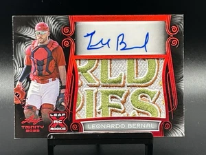 LEONARDO BERNAL 2023 Leaf Trinity Autograph Patch Card 1/1 - Picture 1 of 3