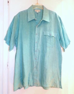 CAMICIA PRONTO UOMO AQUA BUTTON DAVANTI MANICA CORTA LINO Taglia XL - Foto 1 di 4
