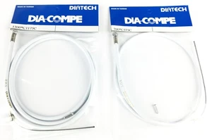 Dia-Compe BMX Bicicleta Cable Freno Delantero y Trasero JUEGO - BLANCO - Imagen 1 de 2