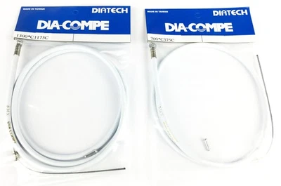 Dia-Compe BMX Bicicleta Cable Freno Delantero y Trasero JUEGO - BLANCO - Imagen 1 de 2