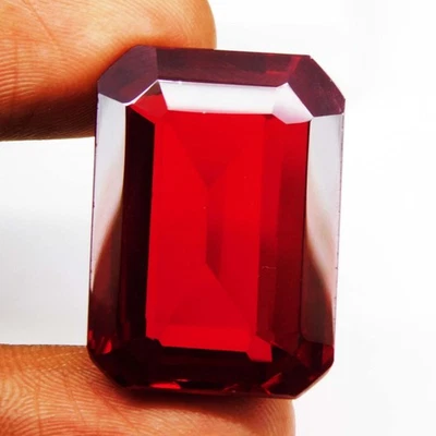 88.55 Carat Natural Red Ruby Radiant Cut Certified Loose Gemstone - Image 1 of 4