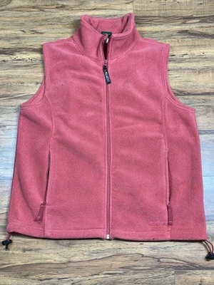 Cabelas Size L Women Pink Athletic Full Zip Fleece Vest - Image 1 of 4