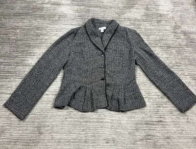 Chaqueta Kim Rogers Mujer 10 Gris Botón Frontal Poliéster Tejido Foto 1 de 4