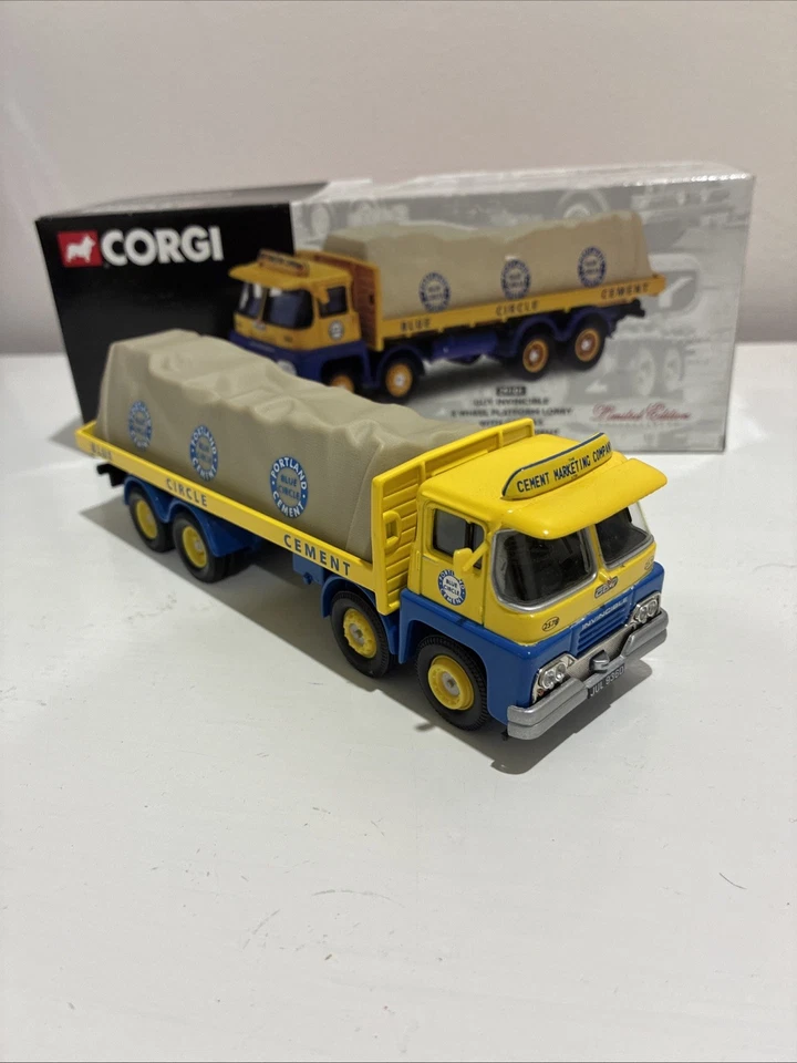 Corgi 29101 Guy Invincible 8 Wheel Platform Lorry Blue Circle Cement - 1:50 MIB - image 1 of 4