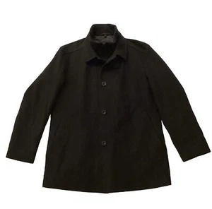 Hugo Boss Men’s Black Cashmere - Wool Pea Coat Jacket Size Large 46R - Picture 1 of 19