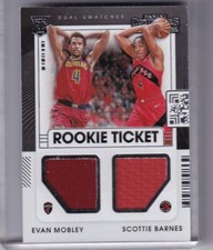 2021-22 PANINI CONTENDERS #RT2-MBA MOBLEY & BARNES RC DUAL GAME-WORN JERSEY 0283