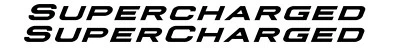 OWNTHEAVENUE Supercharged 2 Pack / Lot of Two Vinyl Sticker Decals - 7.25" Inches Long Each