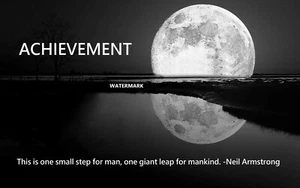 OFFICE WORK HOME SUCCESS MOTIVATION ACHIEVMENT NEIL ARMSTRONG QUOTE GIFT PHOTO - Picture 1 of 1