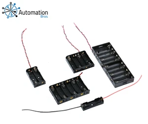AA Size Power Battery Holder with Leads (1, 2, 4, 6, 8 or 10 Slots) - Picture 1 of 7