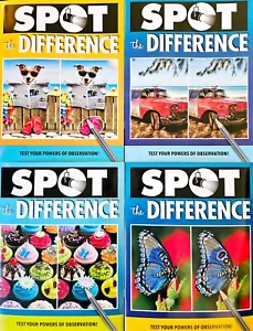 Spot the Difference Adult Puzzle Books Set of 4 Intermediate / Challenging NEW - Picture 1 of 14