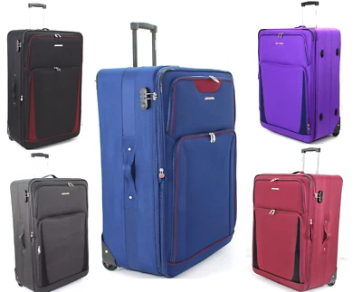 30" Large Expandable Suitcases Lightweight 2 Wheeled Luggage Trolley Travel Bag - Image 1 of 4