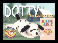 4100 Ty Beanie Baby Dotty The Dalmation 70 1998 Series 1 Trading Card TCG CCG