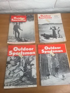 1950s Outdoor Sportsman Magazines Lot of 4 -- 3 x 1951 & 1 x 1952 -- Some Damage - Picture 1 of 12