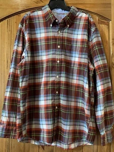 Saddlebred Men’s Vintage Oxford Long Sleeve Button Down Plaid Shirt Size XL - Picture 1 of 5