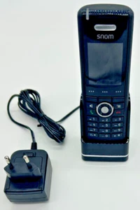 SNOM DECT phone M65 Handgerät Mobilteil + Ladeschale    AUFGEARBEITET   Handset - Bild 1 von 3