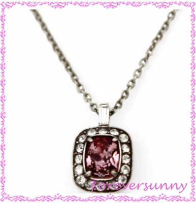 Брайтон Рейна розовый серебряный кристалл подвеска ожерелье - Изображение 1 из 4