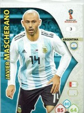 2018 Panini Adrenalyn XL World Cup Russia World Cup No. 3 Javier Mascherano