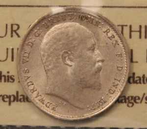 1909 Great Britain Silver 3 Pence MS-63 ICCS certified Uncirculated Threepence. - Picture 1 of 3