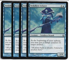 Magic MTG - Vedalken Infuser x4 - Mirrodin Besieged - LP-MP
