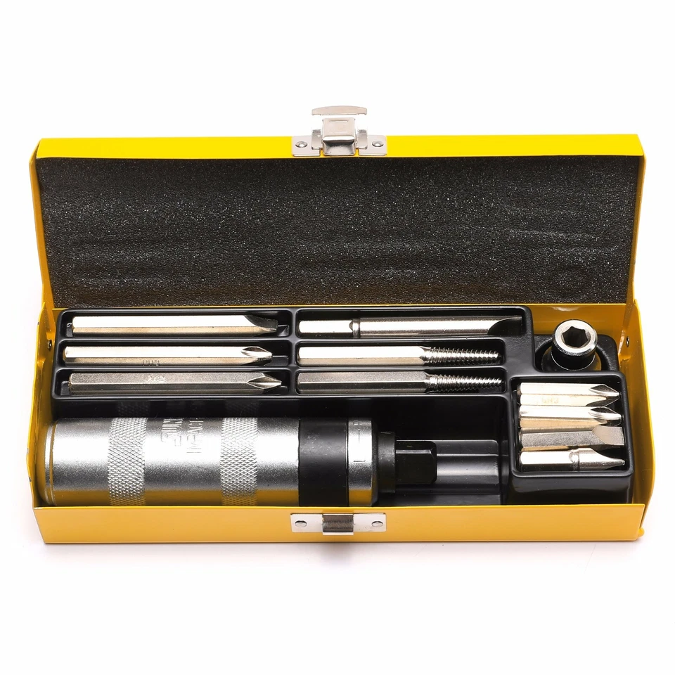 12pcs Impact Screwdriver Set Industrial Grade Metric Bits Screw Extractor Tool - Image 1 of 4