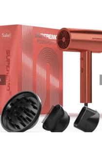 Secador de pelo profesional SUPEREREMO 1800W con difusor y 2 boquillas (rosa coral) - Imagen 1 de 10