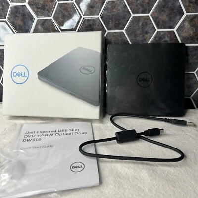 Dell GP61NB60 External USB DVDRW Drive DW316 08J15V Cable Included w/ Cord - Image 1 of 4