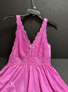 Shadowline Women's Silhouette Lace Bodice Sleeveless Waltz Gown 37737 Small Pink - Picture 1 of 10