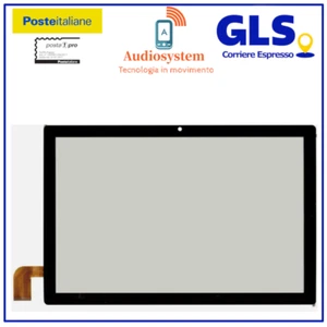 VETRO TOUCH SCREEN per MAJESTIC TAB 918 PRO 4G +BIADESIVO TABLET RICAMBIO NERO - Foto 1 di 1