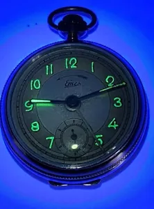 Reloj Bolsillo Alarma Emes Vintage 52 mm Bonito Estuche Trasero Bisagras Piezas Reparación - Imagen 1 de 10