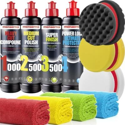 Detailmate Menzerna Polishes Set - 250ml + Menzerna Pads + 4 Pack Polishing Cloth - Image 1 of 4