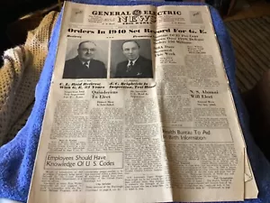 1941 ERIE GENERAL ELECTRIC NEWS, ERIE WORKS NEWSPAPER 1/17/1941 - Picture 1 of 7