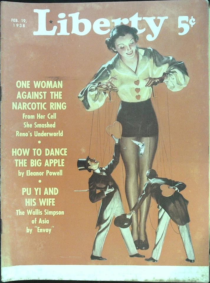 Liberty Magazine February 19, 1938 Robert G. Harris Cover, Complete Magazine! - Изображение 1 из 1