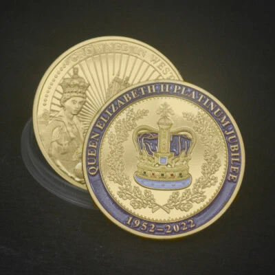Queen Elizabeth II 1952-2022 70th Platinum Jubilee Commemorative Coin UK Royal - Image 1 of 4