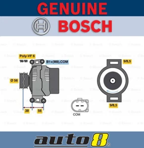 Bosch Alternator for Audi A4 Quattro Avant 8K5, B8 2.0L Petrol CDNC 2008-2012 - Picture 1 of 5