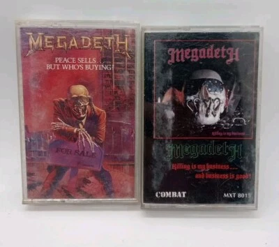 2 Megadeth Cassette Tapes Peace Sells... & Killing Is My Business  Tested - Image 1 of 2