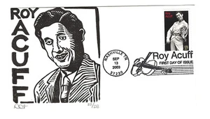 3812 Roy Acuff David Curtis FDC - Imagen 1 de 1