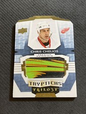 2016-17 UD TRILOGY CHRIS CHELIOS TRYPTICHS PREMIUM STICK PATCH T-WING3 #ed 18/25