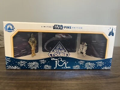 星球大战迪士尼 D23 2024 独家星球大战别针套装 LE 300 R2-D2 C3P0 — 第 1/4 张图片