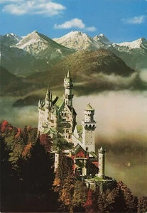 Royal Castle Neuschwanstein Hohenschwangau Germany Oversized Vintage Postcard - Picture 1 of 2