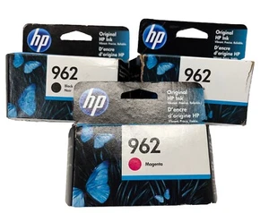HP 962 Ink Lot 3 Packs Black Magenta Expired - Picture 1 of 3