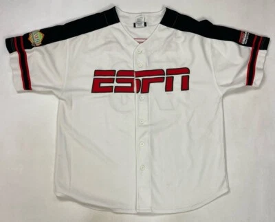 VINTAGE ESPN Club Disney Baseball Tonight 79 Jersey T-shirt Men Large White - Image 1 of 4