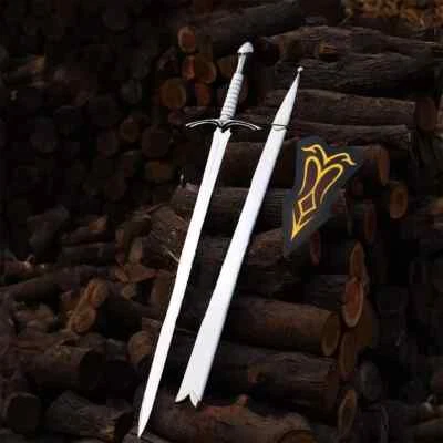 Espada vikinga de acero al carbono forjada a mano (LOTR) montaje en pared medieval lista para la batalla Foto 1 de 4