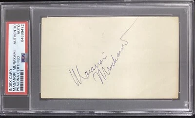 Masanori Murakami Signed Index Card Baseball Giants Vintage Autograph PSA/DNA - Image 1 of 2