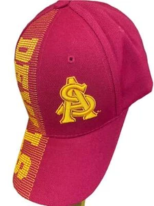 NCAA Arizona State Sun Devils Spellout Strapback Hat/Cap OSFM - Picture 1 of 6