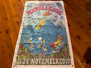 PRE OWNED. Merimbula. surf classic print wall hanging Man cave banner home decor - Picture 1 of 9
