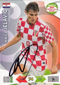 TARJETA CROACIA FIRMADA A MANO NIKICA JELAVIC PANINI ADRENALYN XL COPA DEL MUNDO 2014. - Imagen 1 de 1