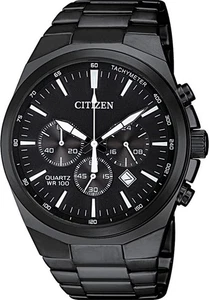 Citizen Mens Quartz Black Stainless Steel Chronograph Date Watch AN8175-55E - Picture 1 of 1